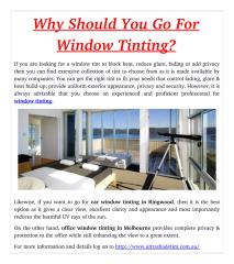 Why Should You Go For Window Tinting_.pdf