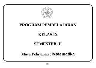 Program semester mat Kelas IX - 2.doc