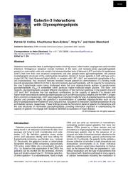 Collins et al_2014_Galectin-3 Interactions with Glycosphingolipids.pdf